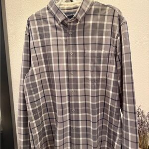 Mizzen+Main Gray Plaid Long-Sleeve Button-Down Shirt